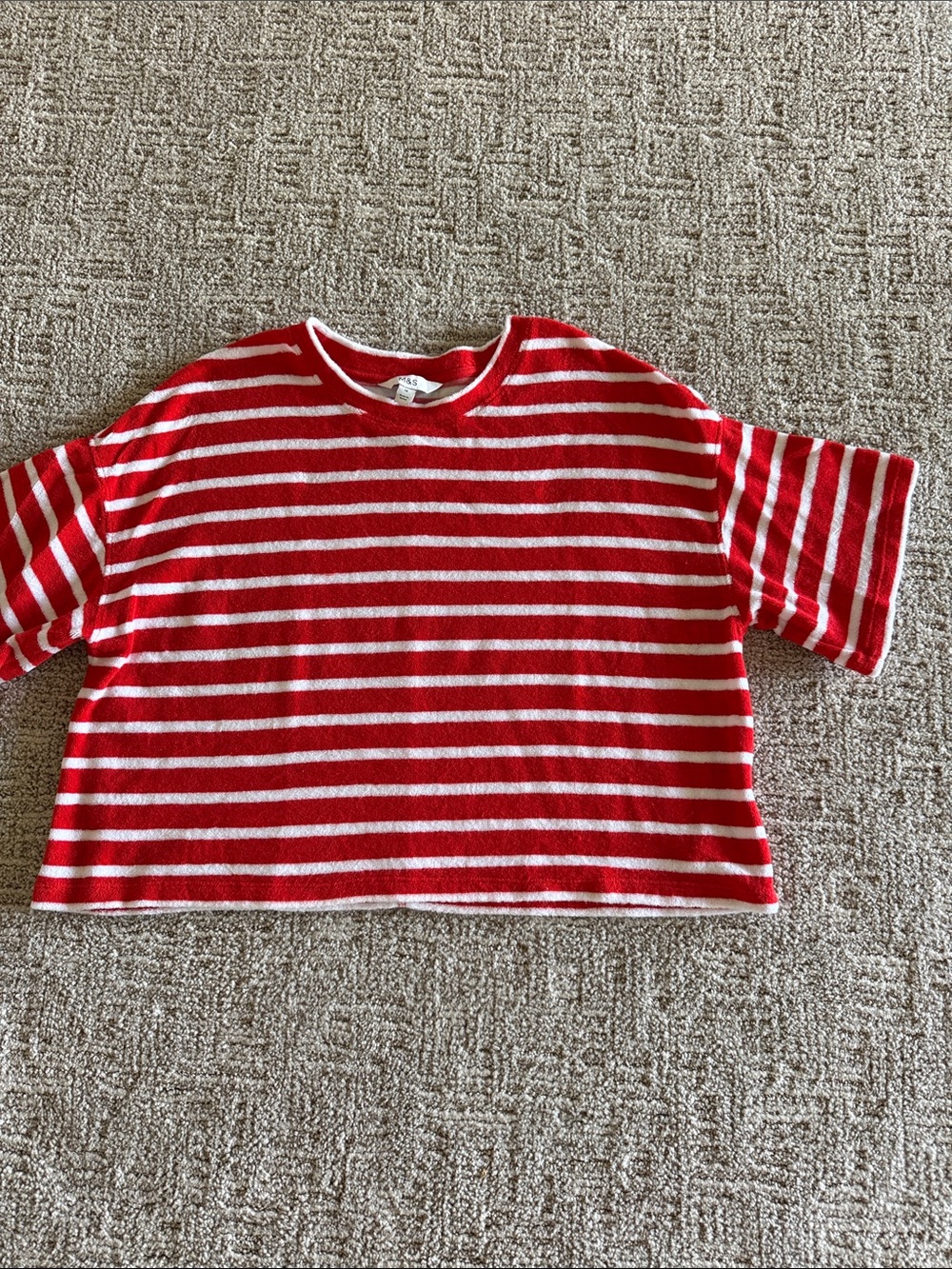 Boxy Terry Cloth Top Marks &Spencer